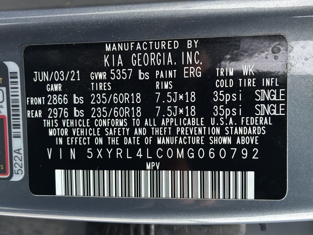 Used 2021 Kia Sorento S w/ Panoramic Sunroof Package image 30