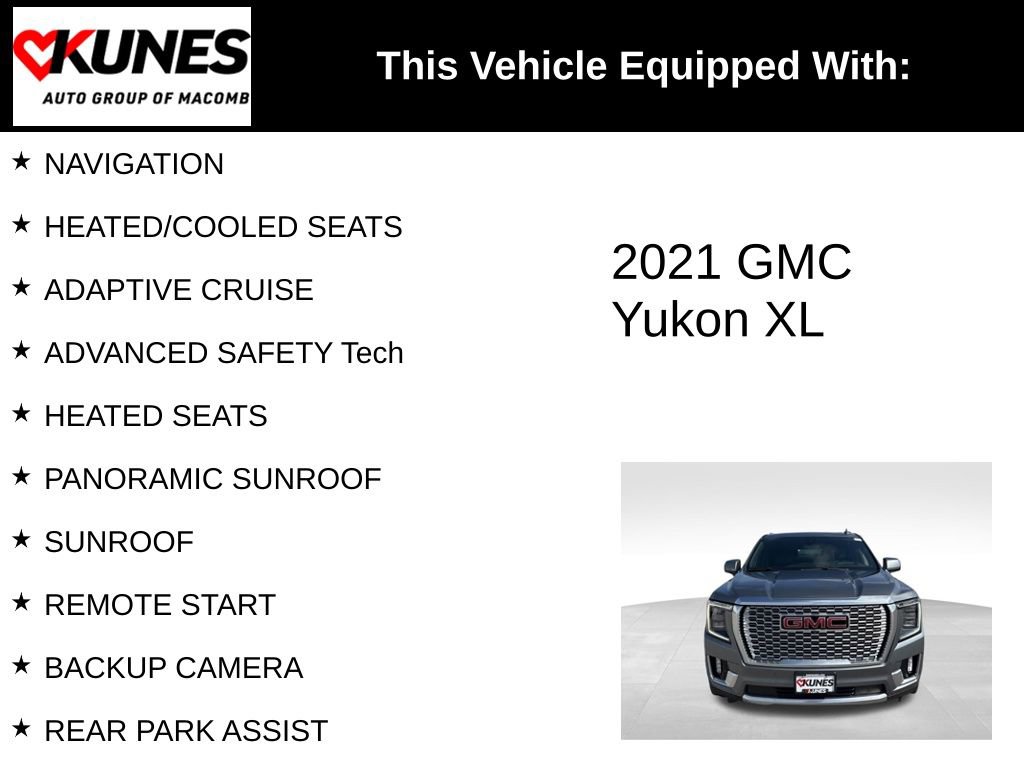Used 2021 GMC Yukon XL Denali w/ Denali Ultimate Package AWD/4WD image 3