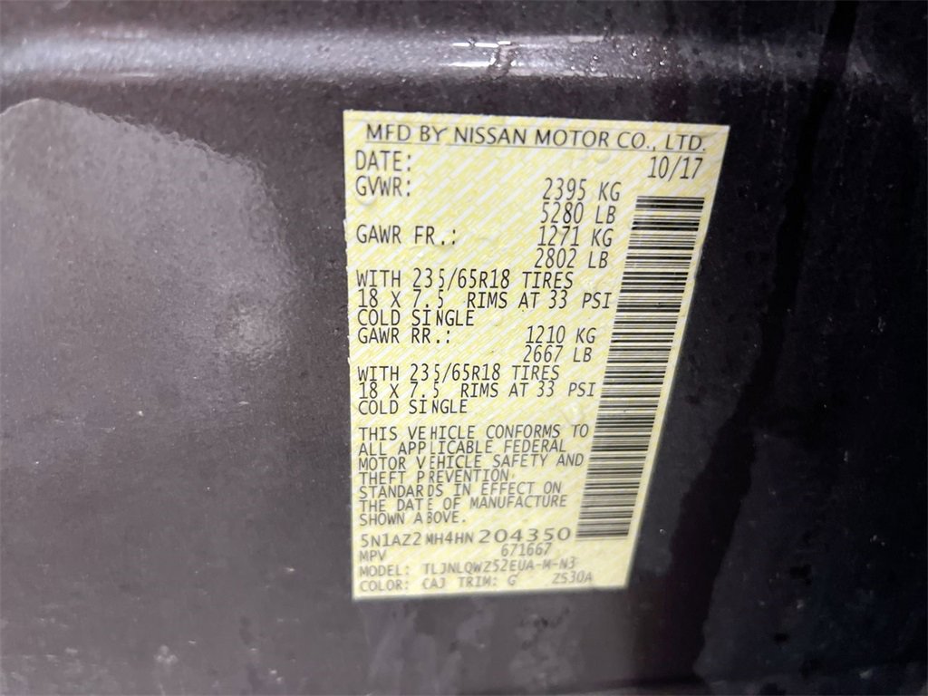 Used 2017 Nissan Murano SV w/ Premium Plus Package image 29