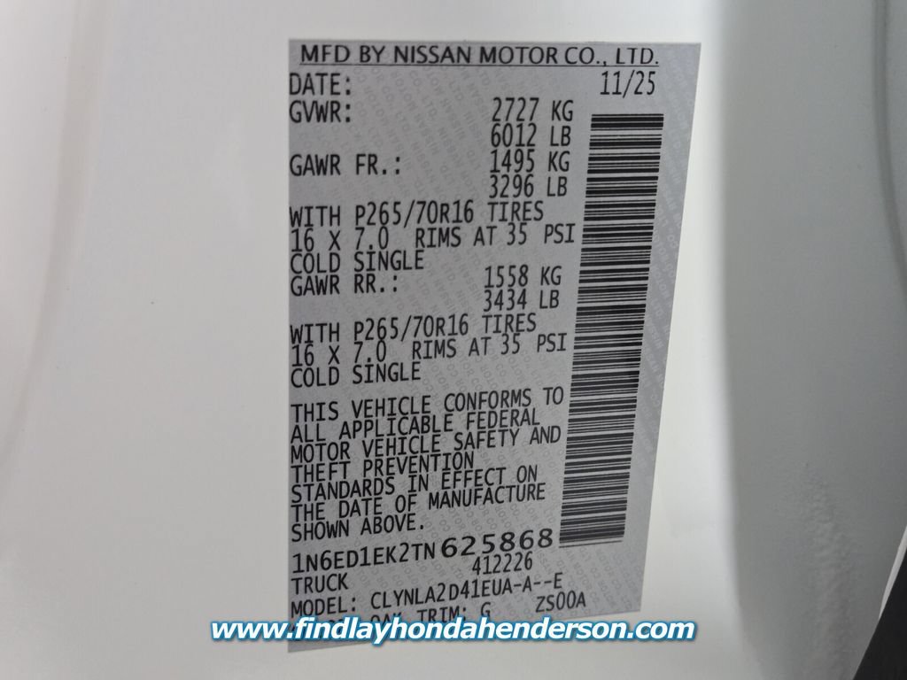 Used 2026 Nissan Frontier S AWD/4WD image 13