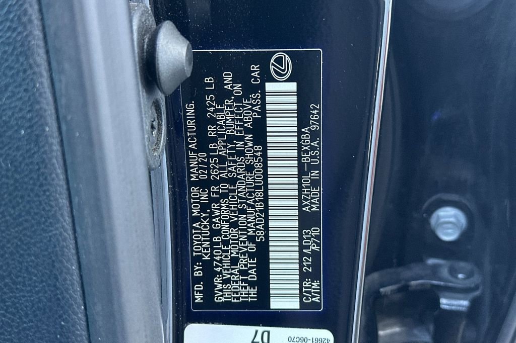 Certified 2020 Lexus ES 300h w/ Premium Package image 28