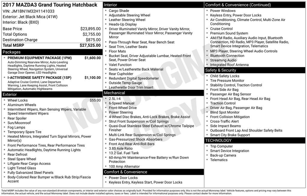 Used 2017 MAZDA MAZDA3 Grand Touring w/ Premium Equipment Package FWD image 26