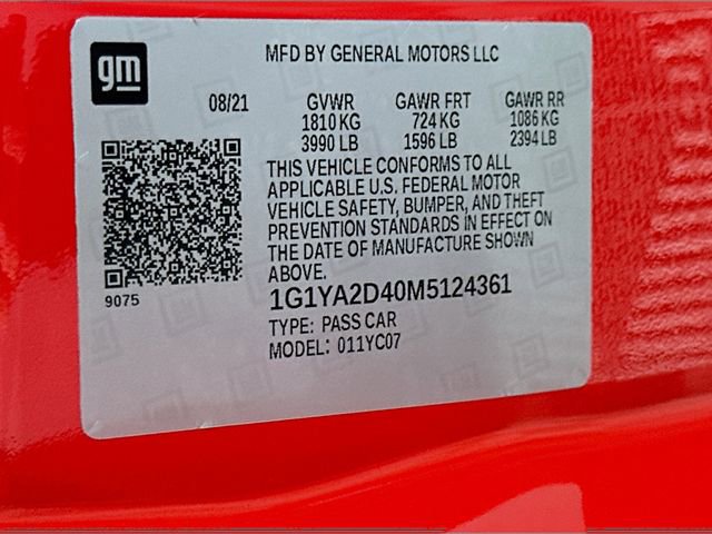 Used 2021 Chevrolet Corvette Stingray Coupe w/ 1LT image 26