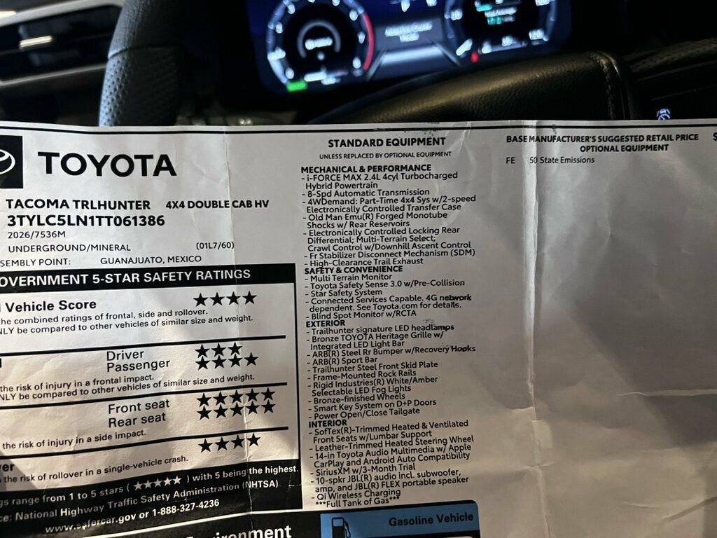 Used 2026 Toyota Tacoma 4x4 Double Cab Hybrid image 51
