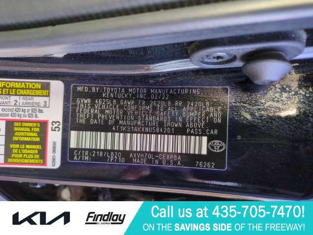 Used 2022 Toyota Camry XSE w/ Navigation Upgrade Package FWD image 36