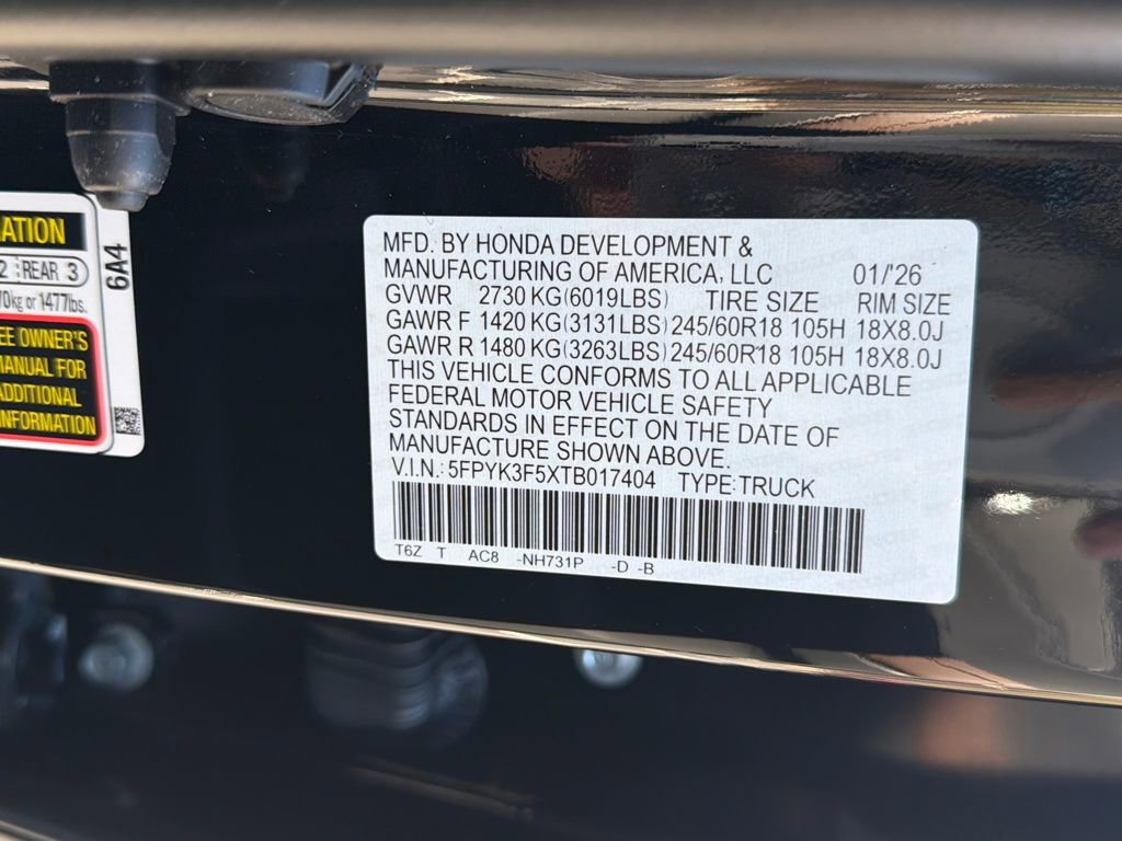 New 2026 Honda Ridgeline RTL image 31