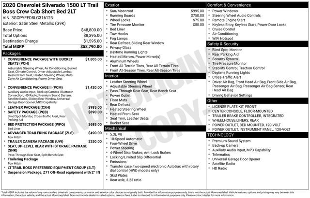 Used 2020 Chevrolet Silverado 1500 LT Trail Boss AWD/4WD image 40