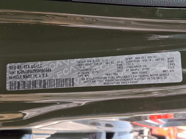 Certified 2021 Jeep Wrangler Unlimited Rubicon w/ LED Lighting Group AWD/4WD image 31