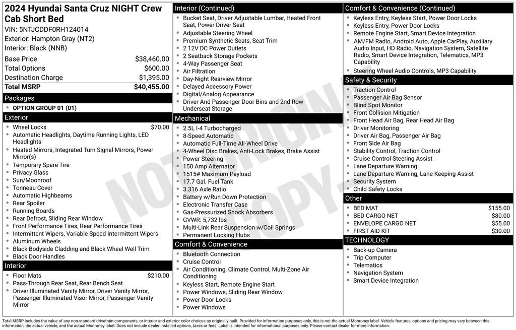 Used 2024 Hyundai Santa Cruz Night image 25