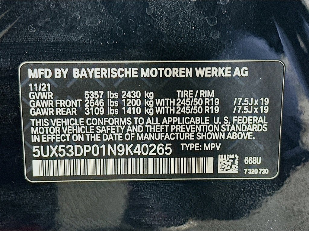 Used 2022 BMW X3 xDrive30i image 37