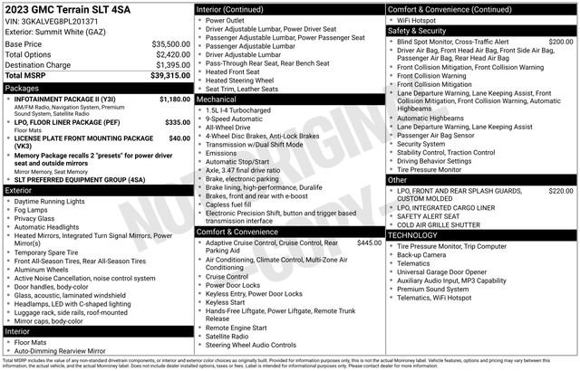 Used 2023 GMC Terrain SLT w/ Infotainment Package II AWD/4WD image 5