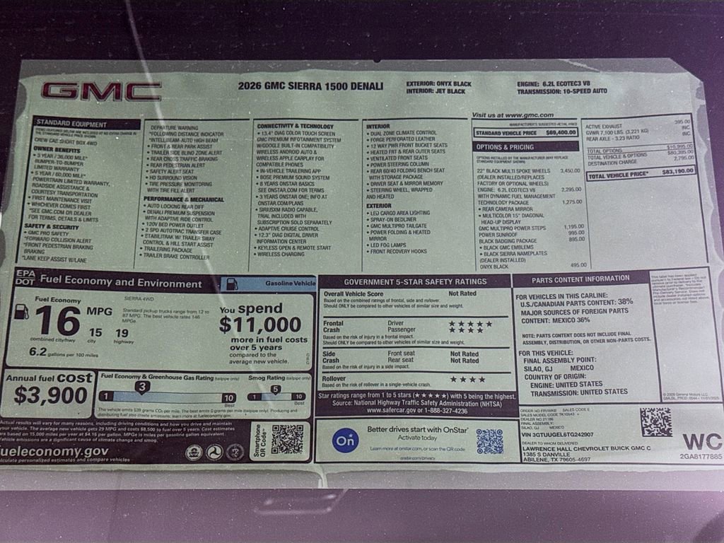 New 2026 GMC Sierra 1500 Denali w/ Technology Package image 20