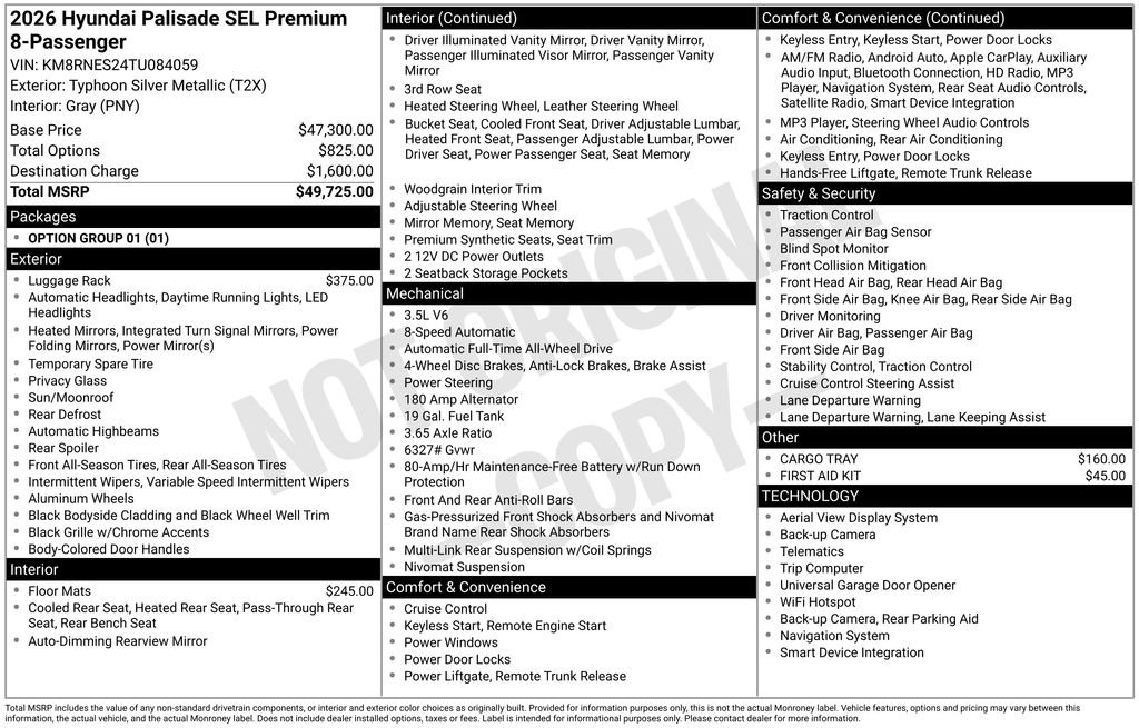 New 2026 Hyundai Palisade SEL AWD/4WD image 6