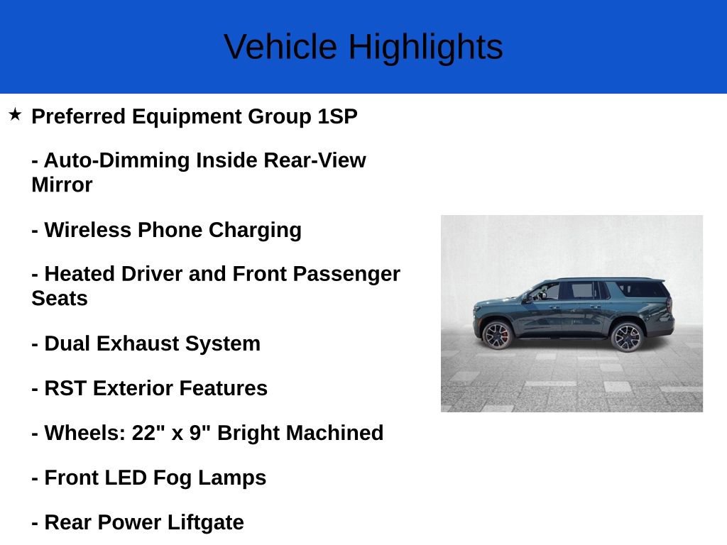 New 2025 Chevrolet Suburban RST image 3