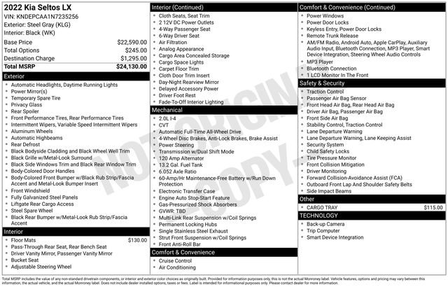 Used 2022 Kia Seltos LX image 7