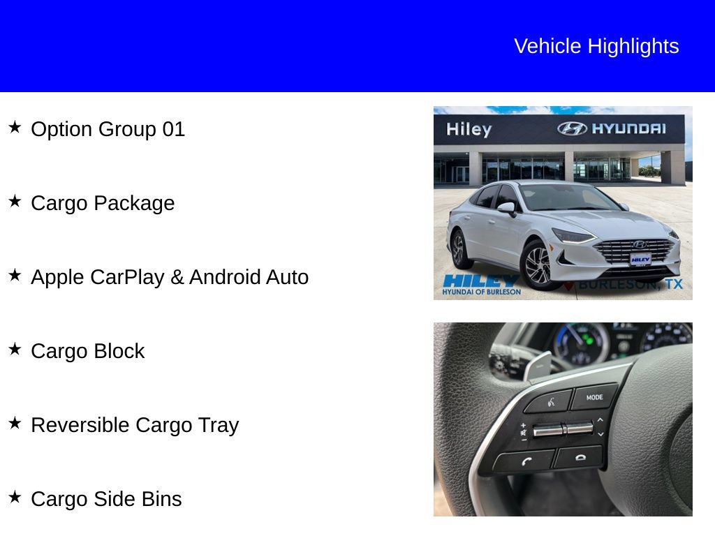 Used 2023 Hyundai Sonata Blue w/ Cargo Package FWD image 9