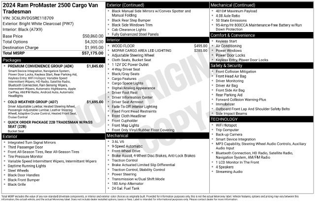 Used 2024 RAM ProMaster 2500 w/ Premium Convenience Group FWD image 2