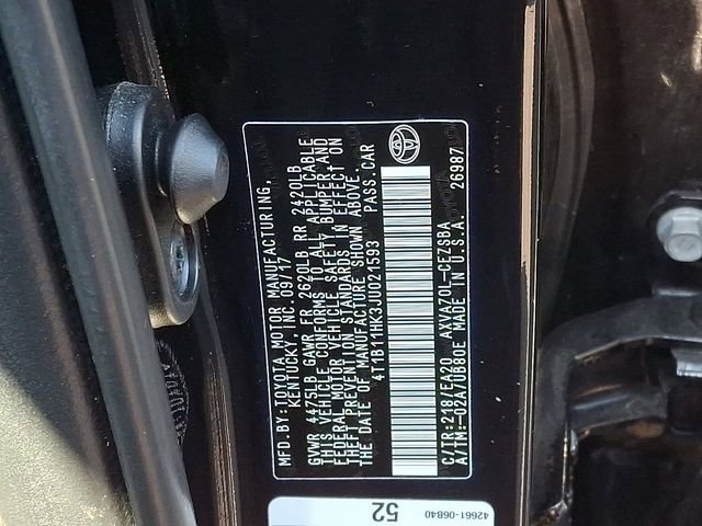 Used 2018 Toyota Camry SE w/ Moonroof Package FWD image 28