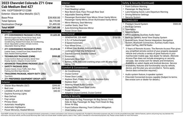 Certified 2023 Chevrolet Colorado Z71 w/ Z71 Convenience Package 2 AWD/4WD image 24