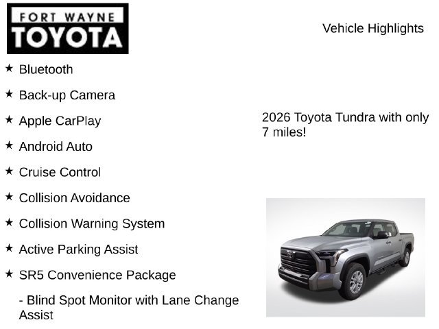 New 2026 Toyota Tundra SR5 w/ SR5 Convenience Package AWD/4WD image 9