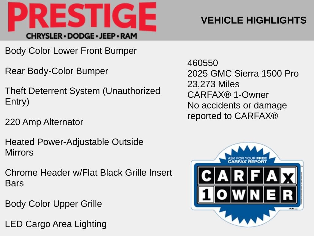 Used 2025 GMC Sierra 1500 Pro w/ Graphite Edition RWD image 12