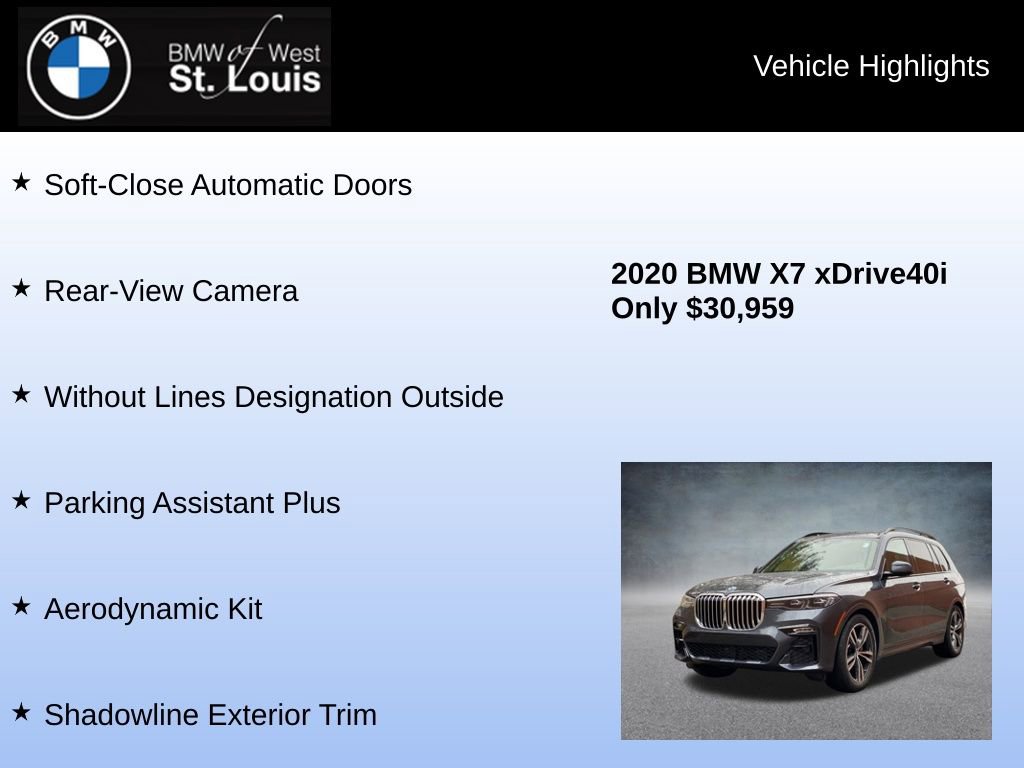 Used 2020 BMW X7 xDrive40i w/ M Sport Package image 24