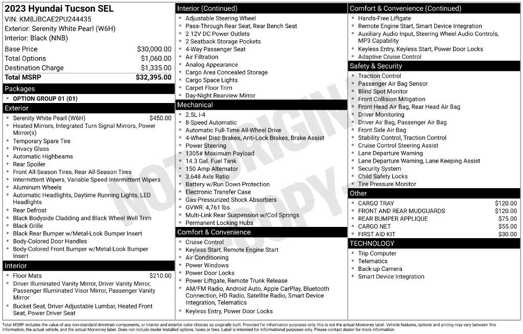 Used 2023 Hyundai Tucson SEL AWD/4WD image 12