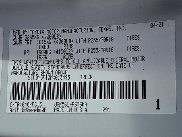 Certified 2021 Toyota Tundra SR5 AWD/4WD image 25