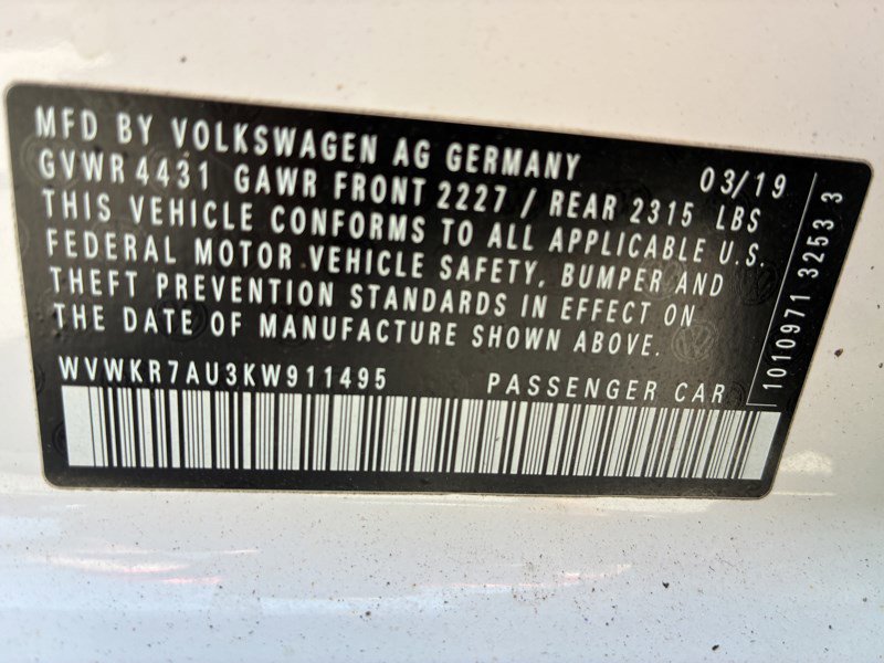 Used 2019 Volkswagen e-Golf SE w/ Driver Assistance Package FWD image 20