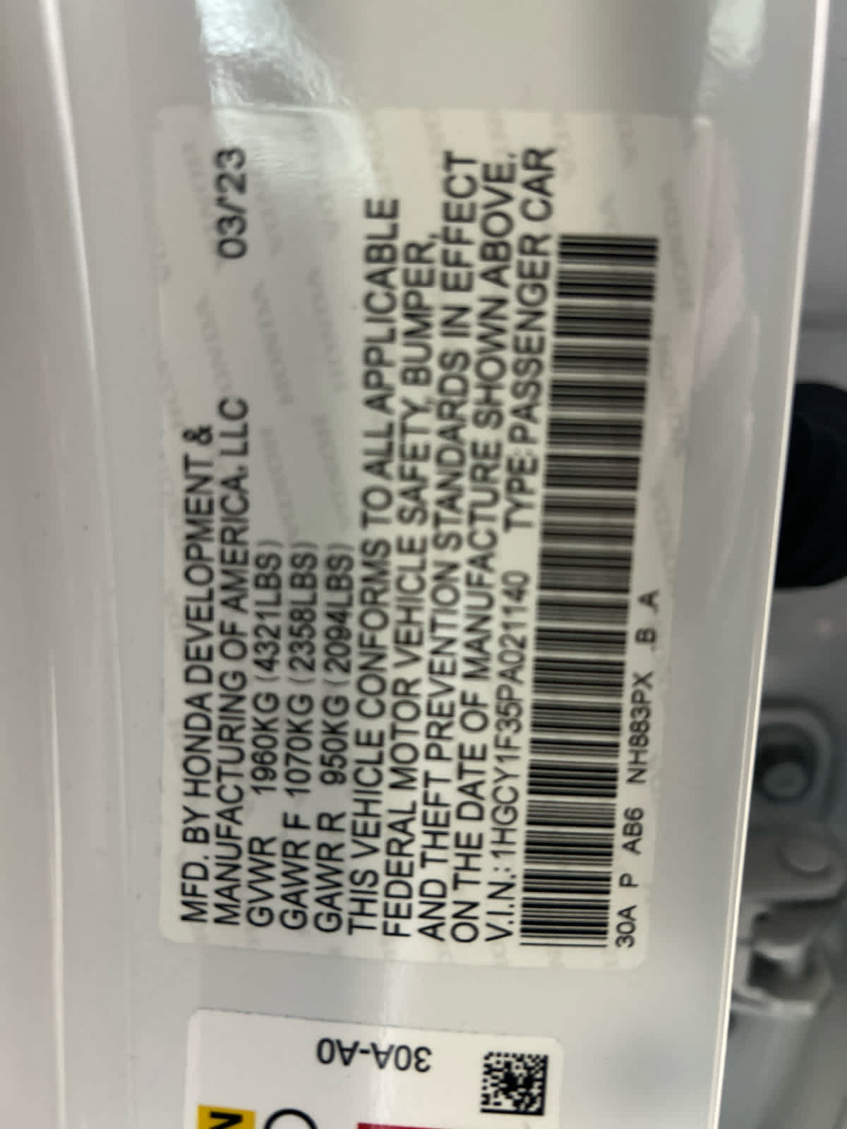 Used 2023 Honda Accord EX image 15