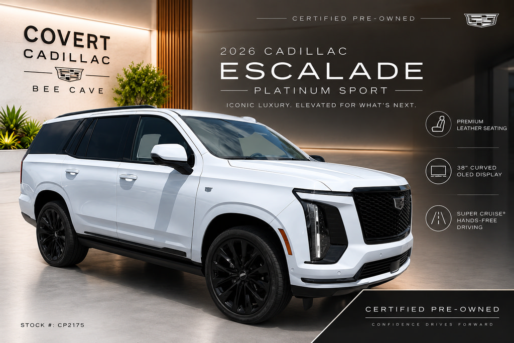 Certified 2026 Cadillac Escalade Platinum Sport w/ LPO, ONYX Package