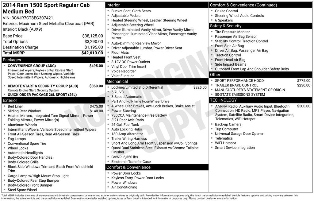 Used 2014 RAM 1500 Sport w/ Convenience Group AWD/4WD image 5