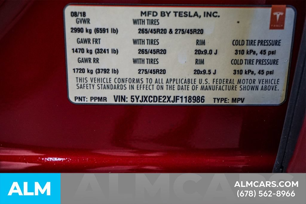 Used 2018 Tesla Model X 75D AWD/4WD image 54