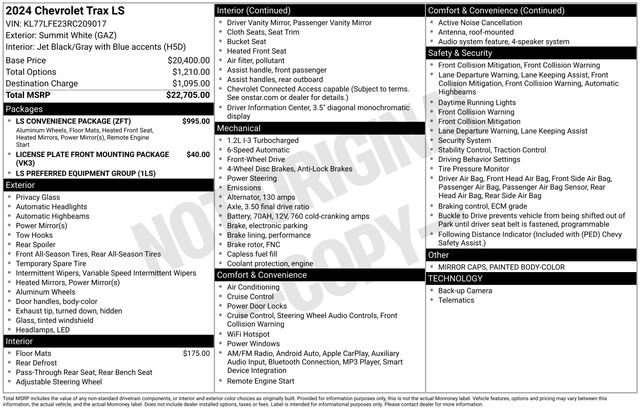 Used 2024 Chevrolet Trax LS w/ LS Convenience Package FWD image 27
