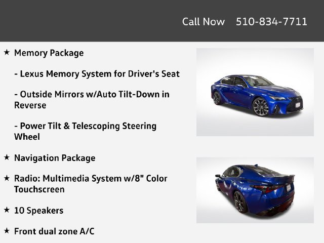 Used 2022 Lexus IS 350 F Sport w/ Navigation Package RWD image 4