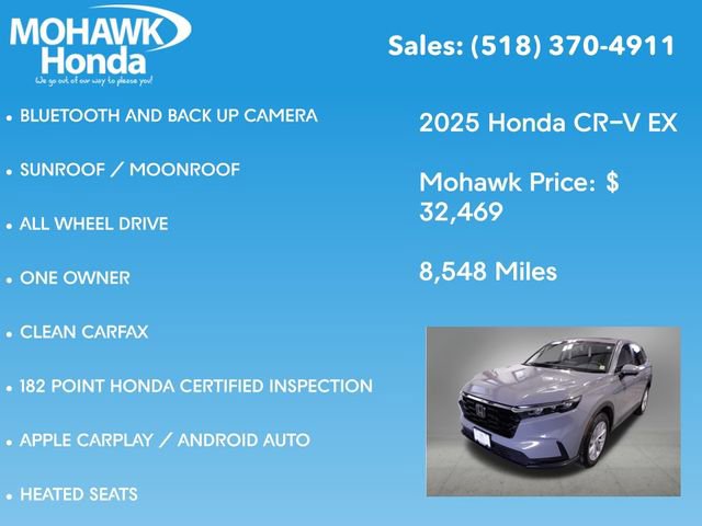 Certified 2025 Honda CR-V EX image 8