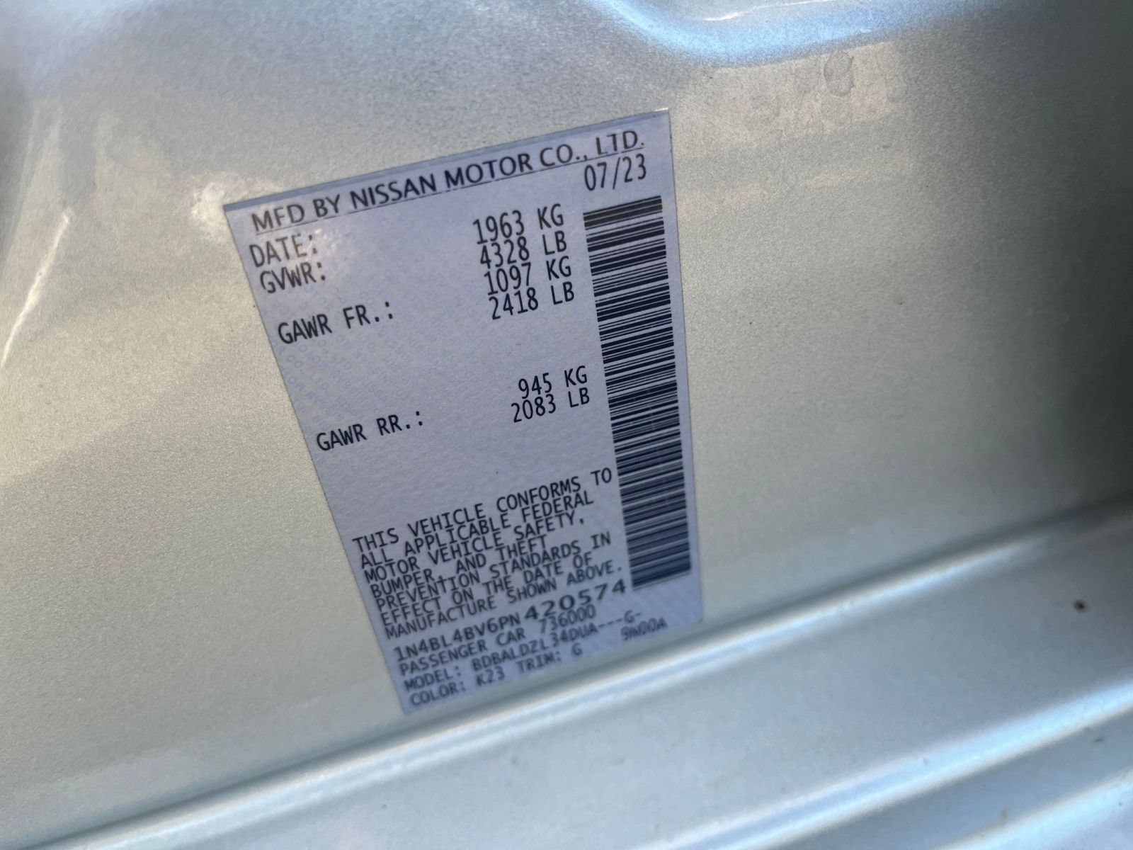 Used 2023 Nissan Altima 2.5 S FWD image 22