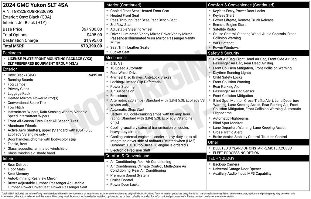 Used 2024 GMC Yukon SLT image 3