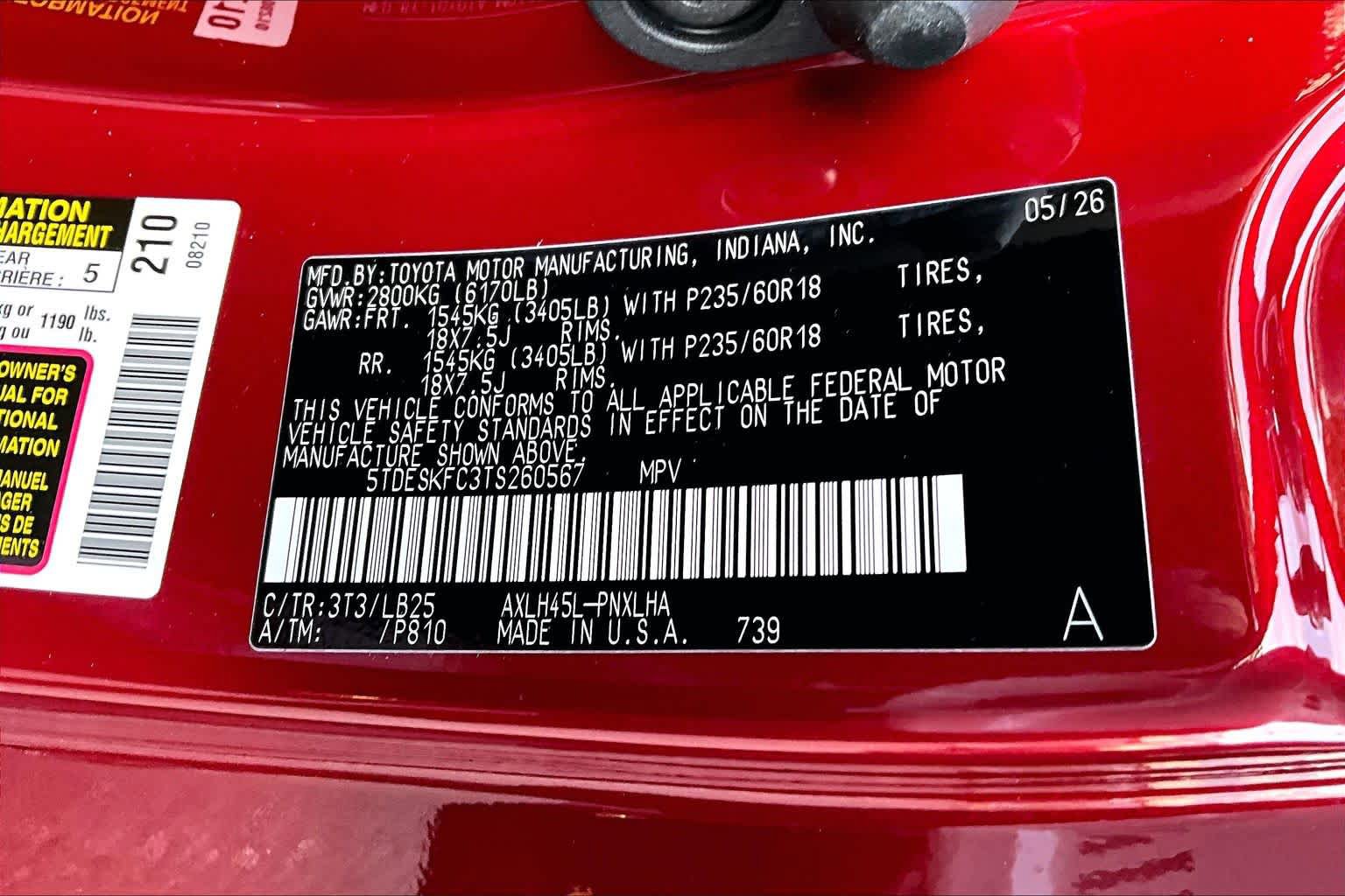 New 2026 Toyota Sienna Platinum AWD/4WD image 18