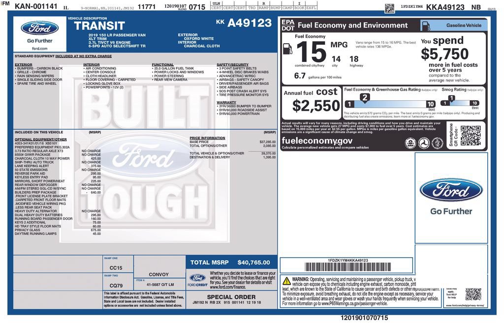 Used 2019 Ford Transit 150 XLT RWD image 4