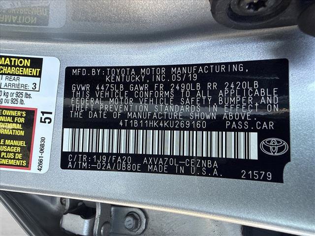 Used 2019 Toyota Camry LE FWD image 19