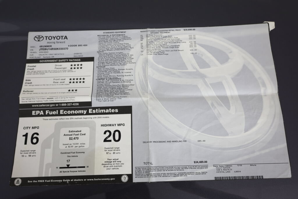 Used 2008 Toyota 4Runner SR5 AWD/4WD image 10
