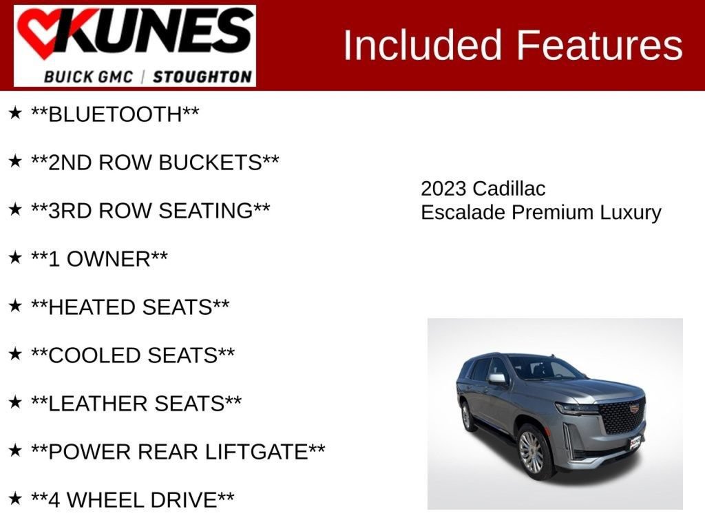 Used 2023 Cadillac Escalade Premium Luxury AWD/4WD image 3