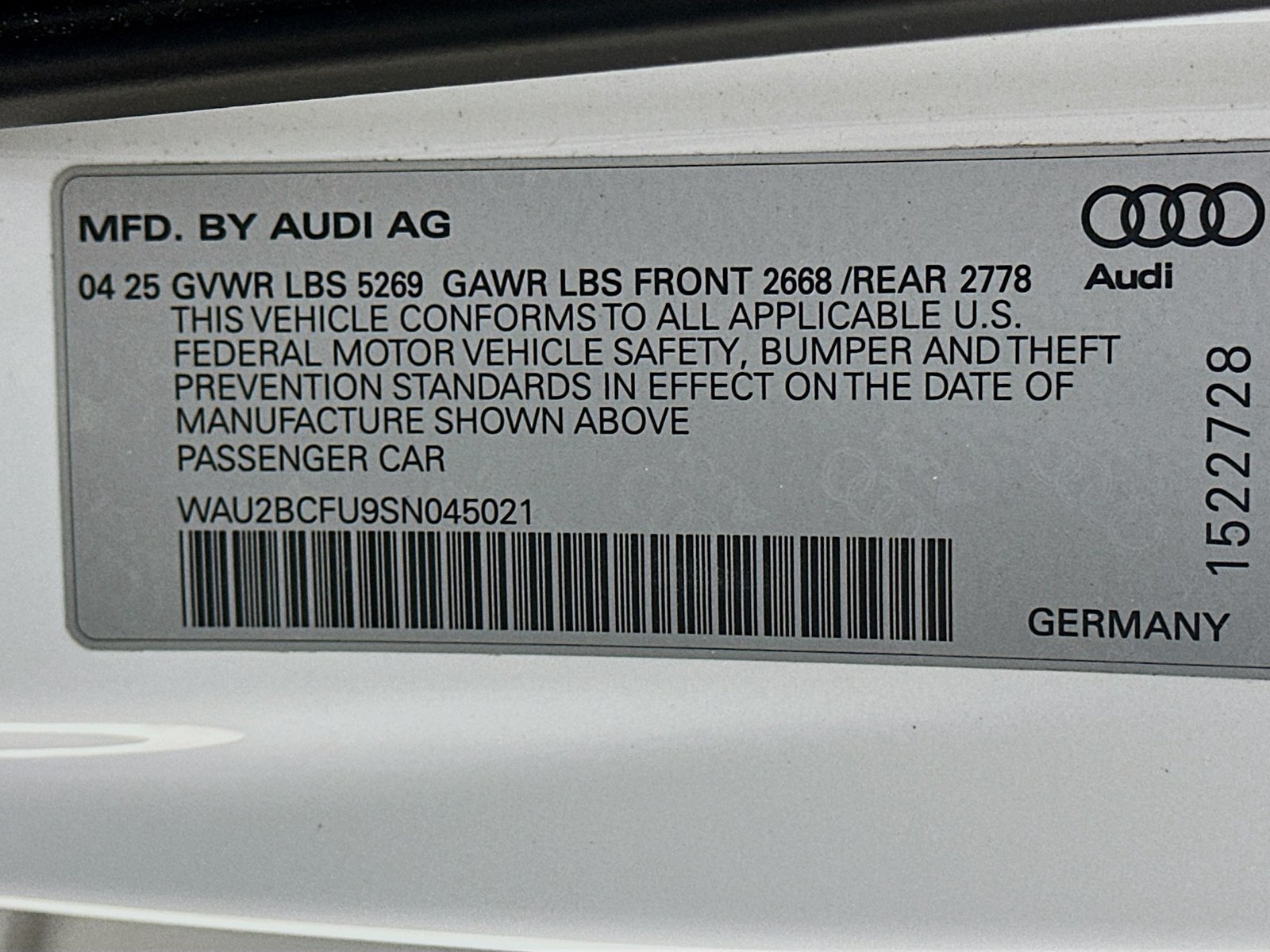 Used 2025 Audi A5 Premium Plus w/ Premium Plus AWD/4WD image 48