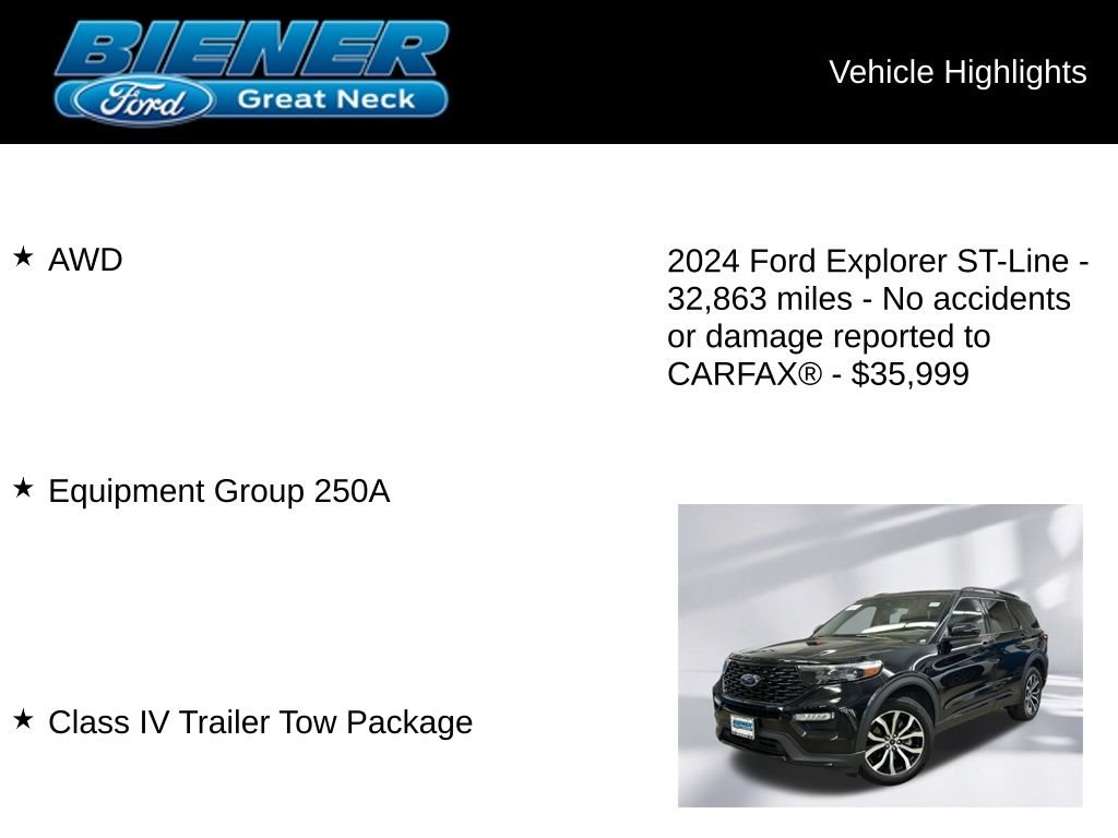 Used 2024 Ford Explorer ST-Line w/ Class IV Trailer Tow Package AWD/4WD image 9
