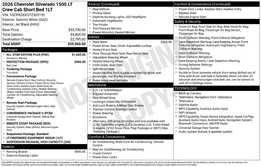 New 2026 Chevrolet Silverado 1500 LT w/ All Star Edition Plus AWD/4WD image 26