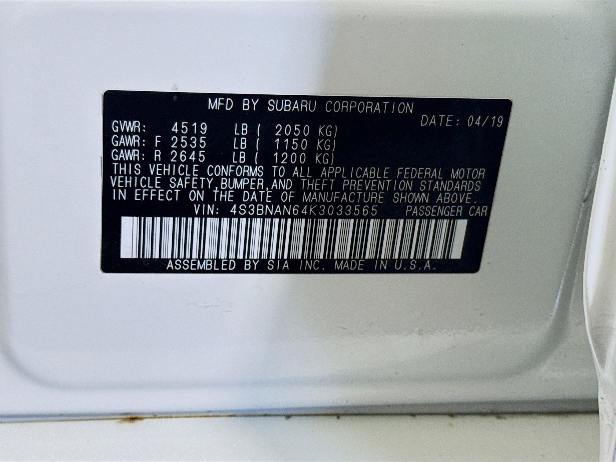 Used 2019 Subaru Legacy 2.5i Limited image 40