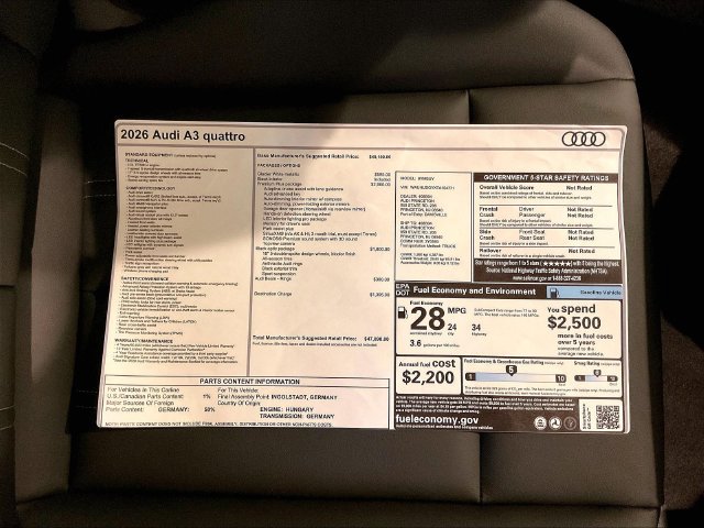 New 2026 Audi A3 2.0T Premium Plus AWD/4WD image 11