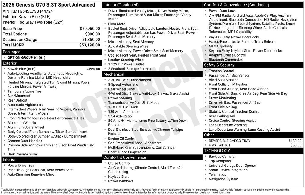 Used 2025 Genesis G70 3.3T Advanced image 4