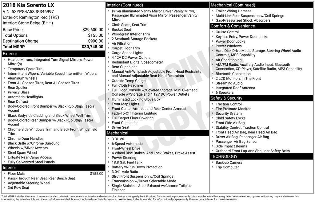 Used 2018 Kia Sorento LX FWD image 4